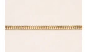 Cadena Bolas 3 bandas de 3,5*0,8mm Oro Mate / Cadenas de Latón / Zamak