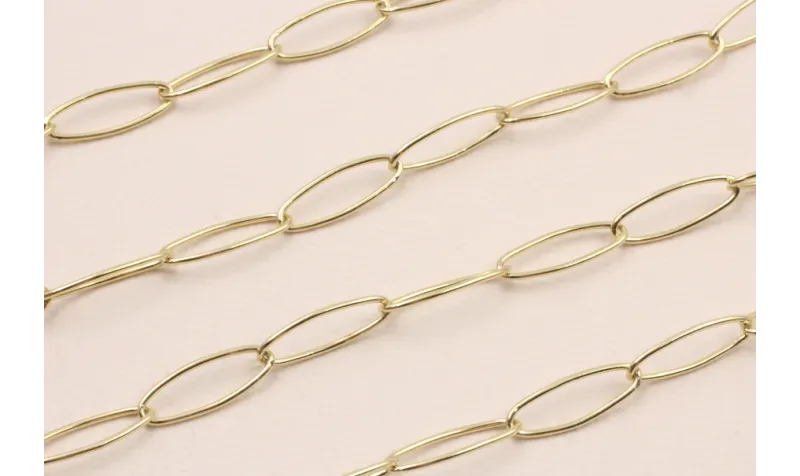 Stainless Steel: Cadena Acero eslabón 18*7mm Oro Stainless Steel: Cadena Acero eslabón 18*7mm Oro