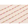 Stainless Steel: Cadena Acero eslabón 1mm Fucsia / Cadenas de Acero Inoxidable