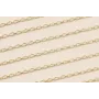 Cadena eslavon ovalado 4*2mm Dorado Mate / Cadenas de Latón / Zamak