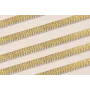 Cadena Tira serpiente plana 5mm Oro y borde Blanco / Cadenas de Latón / Zamak