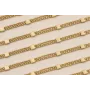 Cadena facetada triple Dorado Mate corchete de 5mm / Cadenas de Latón / Zamak