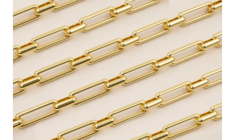 Cadena eslabon de 10 y 28*12*3mm Oro