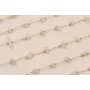 Cadena Dorado Mate Cuarzo Blanco 4-5mm / Cadenas de Latón / Zamak