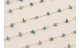 Cadena Dorado Mate Amatista 4-5mm / Cadenas de Latón / Zamak