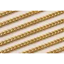 Stain Steel: Cadena eslabón facetado de 6mm Oro / Cadenas de Acero Inoxidable