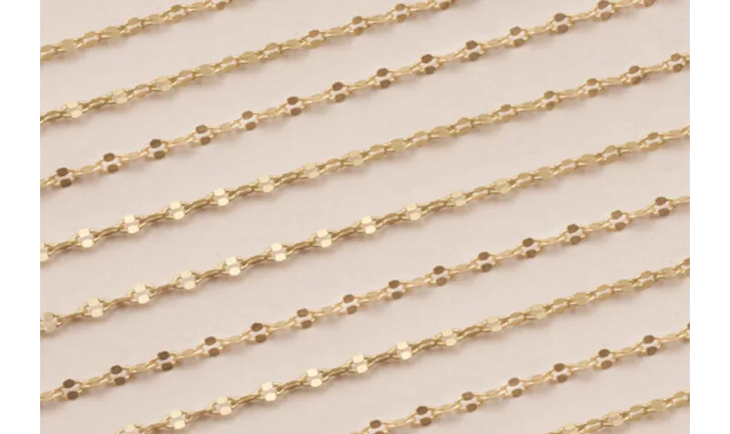 Cadena Micro Ovalo 2,5*1,5mm Dorado Mate / Cadenas de Latón / Zamak