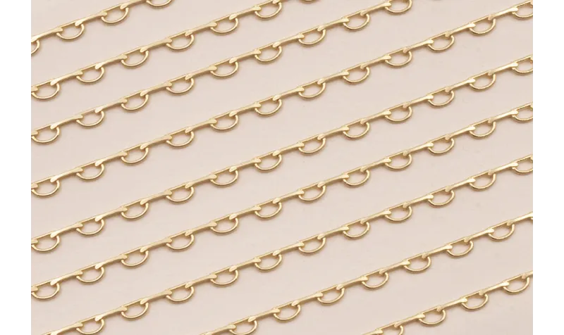 Cadena Medio Aro 4*2mm Dorado Mate