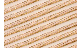 Cadena strass Cristales Rosa de 2,5*5mm / Cadenas de Latón / Zamak