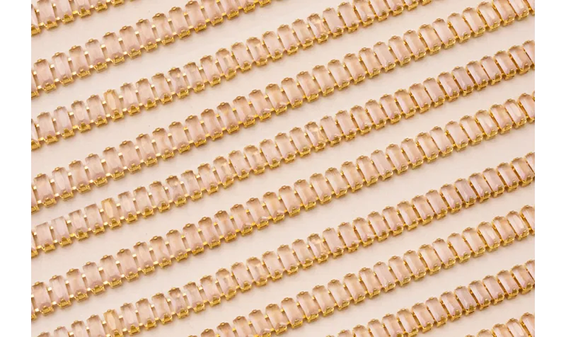Cadena strass Cristales Rosa de 2,5*5mm