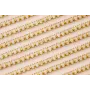 Cadena strass Cristal opal de 3*6mm sobre latón / Cadenas de Latón / Zamak