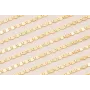 Cadena lámidas ovaladas 3mm ancho Baño Oro / Cadenas de Latón / Zamak