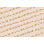 Cadena Ovalos de 4,5*1,5mm Baño Oro Mate / Cadenas de Latón / Zamak