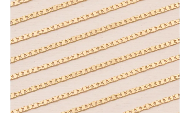 Cadena Ovalos de 4,5*1,5mm Baño Oro Mate / Cadenas de Latón / Zamak