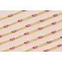 Cadena eslabon 2mm Oro Mate con Ojo Turco / Cadenas de Latón / Zamak