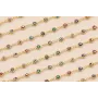 Cadena Ojo Turco multicolor de 4mm Oro Mate / Cadenas de Latón / Zamak