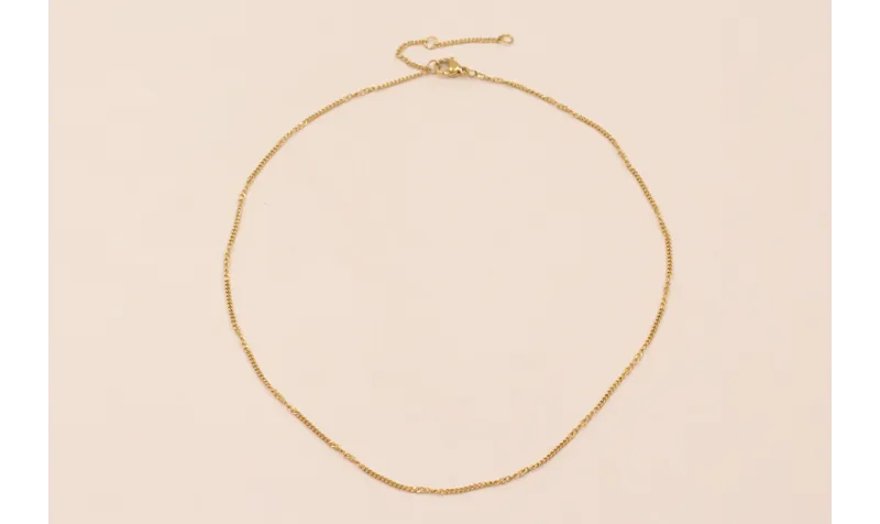 Cadena Completa con cierre 50cms Acero eslabon 1mm / Cadenas de Acero Inoxidable