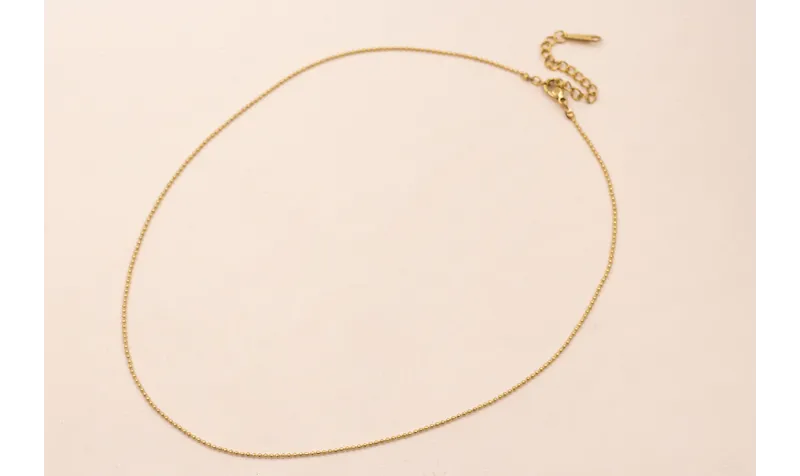 Collar Completo 43cms Acero Inox.316L Bolas de 1mm
