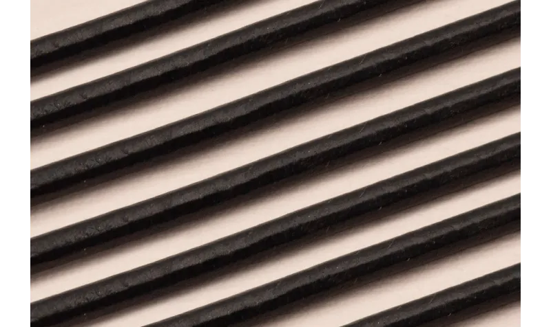 Cuero 4mm Negro / Hilos y Cordones, Cuero y piel