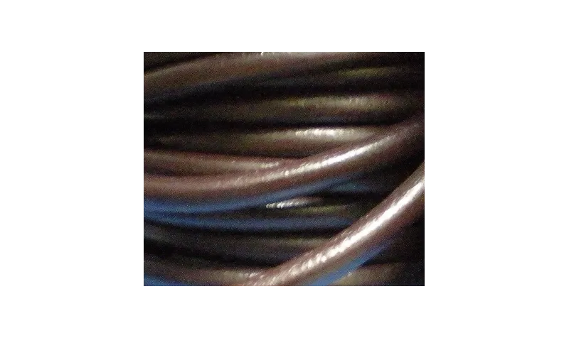 Cuero Marrón redondo 6mm / Hilos y Cordones, Cuero y piel