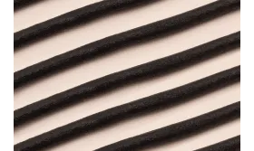 Cuero Negro redondo 6mm / Hilos y Cordones, Cuero y piel