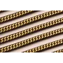 Cuero regaliz con cadena Oro incrustada / Hilos y Cordones, Cuero y piel