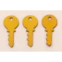 Llave cuero 60*25mm Amarillo / Hilos y Cordones, Cuero y piel