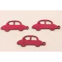 Coche cuero 65*25mm  Fucshia / Hilos y Cordones, Cuero y piel