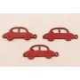 Coche cuero 65*25mm Rojo / Hilos y Cordones, Cuero y piel