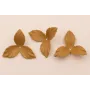 Flor pétalos relieve 45mm diam. Camel / Hilos y Cordones, Cuero y piel