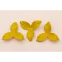 Flor pétalos relieve 45mm diam. Amarillo / Hilos y Cordones, Cuero y piel