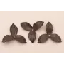 Flor pétalos relieve 45mm diam. Visón / Hilos y Cordones, Cuero y piel