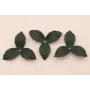 Flor pétalos relieve 45mm diam. Verde Botella / Hilos y Cordones, Cuero y piel