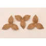 Flor pétalos relieve 60mm diam. Camel / Hilos y Cordones, Cuero y piel