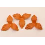 Flor pétalos relieve 60mm diam. Naranja / Hilos y Cordones, Cuero y piel