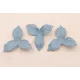 Flor pétalos relieve 60mm diam. Azul  / Hilos y Cordones, Cuero y piel