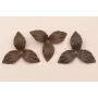 Flor pétalos relieve 60mm diam. Bisón / Hilos y Cordones, Cuero y piel