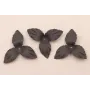 Flor pétalos relieve 60mm diam. Gris Oscuro / Hilos y Cordones, Cuero y piel