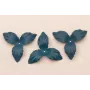 Flor pétalos relieve 60mm diam. Azul Truquesa / Hilos y Cordones, Cuero y piel