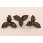 Flor pétalos relieve 45mm diam. Verde Oscuro / Hilos y Cordones, Cuero y piel