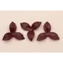 Flor pétalos relieve 45mm diam. Granate / Hilos y Cordones, Cuero y piel