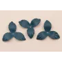 Flor pétalos relieve 45mm diam. Azul turquesa / Hilos y Cordones, Cuero y piel