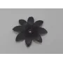 Flor 30mm  Marrón oscuro / Hilos y Cordones, Cuero y piel