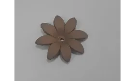 Flor 30mm Beige / Hilos y Cordones, Cuero y piel