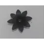 Flor 30mm Gris oscuro / Hilos y Cordones, Cuero y piel
