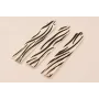 Fleco Piel tintada 92mm largo Cebra / Hilos y Cordones, Cuero y piel