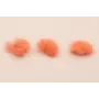 Pompón Pelo 30mm coral / Hilos y Cordones, Cuero y piel
