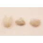 Pompón Pelo 30mm beige claro / Hilos y Cordones, Cuero y piel