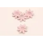 Flor Cuero 30mm Rosa / Hilos y Cordones, Cuero y piel