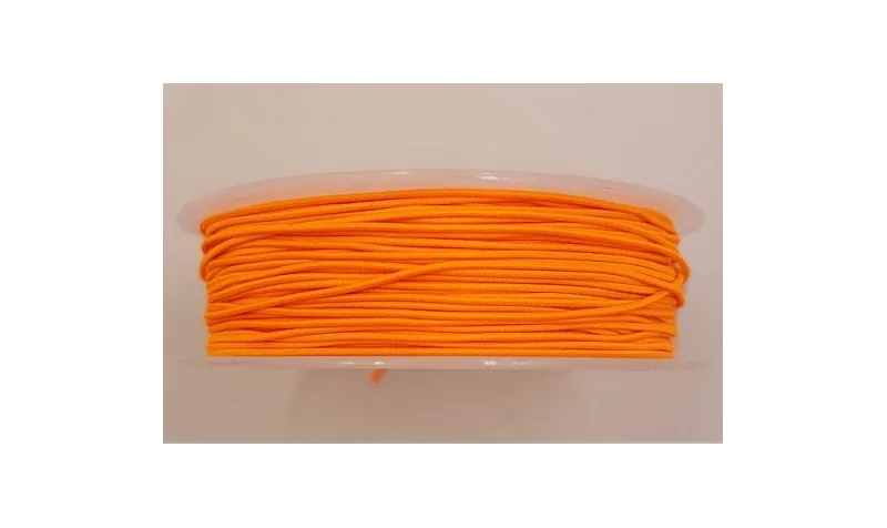 Cordón de Goma 1mm  Naranja Fluor / Hilos y Cordones, Cordón de goma
